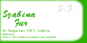szabina fur business card